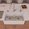 Alfi Brand 32" Short Wall Dbl Bowl Lip Apron Fireclay Farmhouse Kitchen Sink, WHT AB5123-W - alternate 4